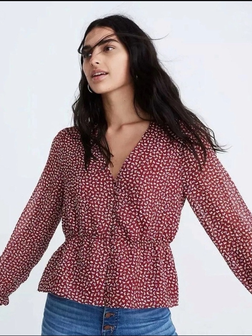 Madewell Overture top in Ditsy flower print